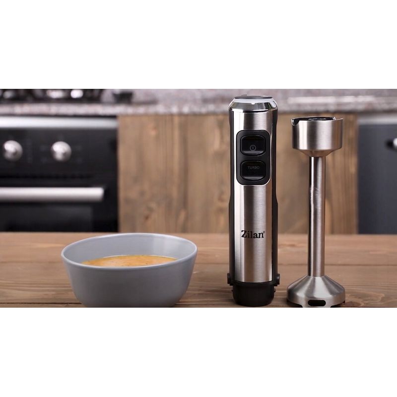 Electronice si Electrocasnice - Electrocasnice bucatarie - Mixere, tocatoare & roboti de bucatarie - Mixere - Mixer vertical ZİLAN ZLN-3994, 850W, 2 viteze, functie Turbo, İnox - Infinity.ro