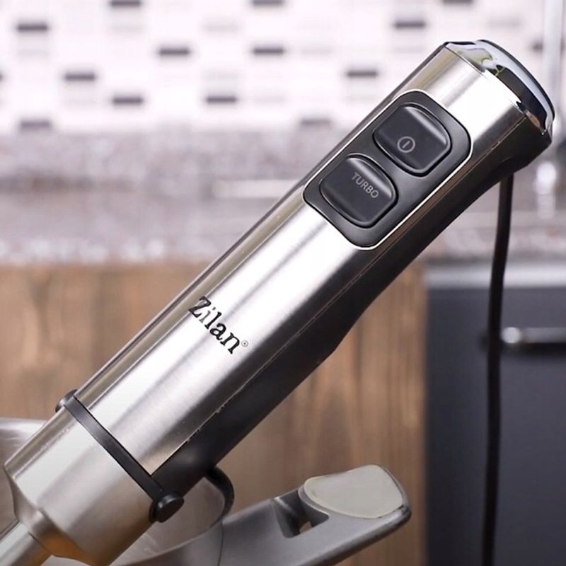 Electronice si Electrocasnice - Electrocasnice bucatarie - Mixere, tocatoare & roboti de bucatarie - Mixere - Mixer vertical ZİLAN ZLN-3994, 850W, 2 viteze, functie Turbo, İnox - Infinity.ro