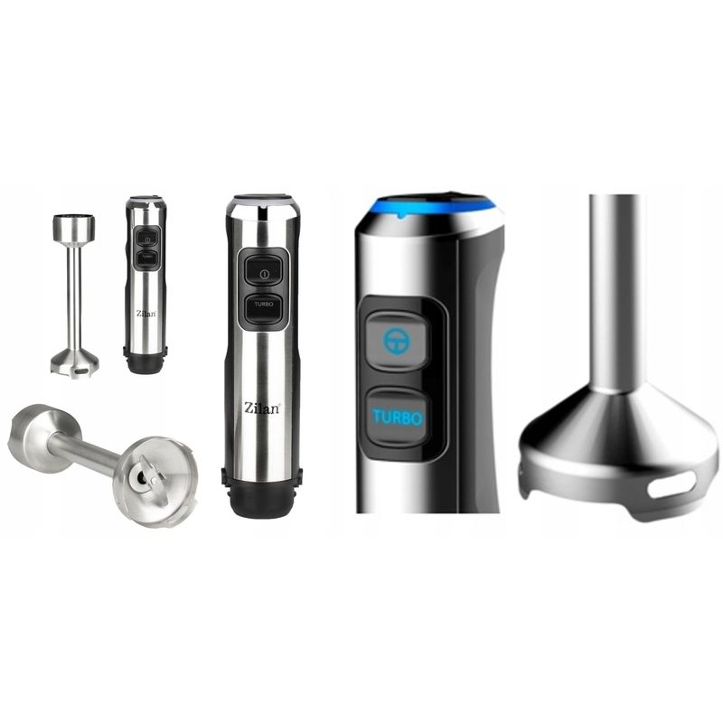 Electronice si Electrocasnice - Electrocasnice bucatarie - Mixere, tocatoare & roboti de bucatarie - Mixere - Mixer vertical ZİLAN ZLN-3994, 850W, 2 viteze, functie Turbo, İnox - Infinity.ro