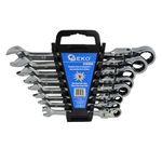 Casa si Gradina - Constructii - Scule de mana si unelte - Chei si truse chei - Set 8 chei combinate profesionale cu clichet 8-22mm, GEKO G10338 - Infinity.ro