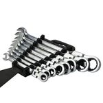 Casa si Gradina - Constructii - Scule de mana si unelte - Chei si truse chei - Set 8 chei combinate profesionale cu clichet 8-22mm, GEKO G10338 - Infinity.ro