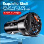 Auto si Moto - Electronice auto - Accesorii electronice auto - Incarcator Auto PD 55W PD QC 3.0, 2 X USB A, 1 X USB C,  Negru ABYZ - Infinity.ro