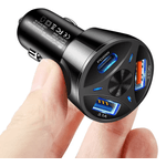 Auto si Moto - Electronice auto - Accesorii electronice auto - Incarcator Auto PD 55W PD QC 3.0, 2 X USB A, 1 X USB C,  Negru ABYZ - Infinity.ro