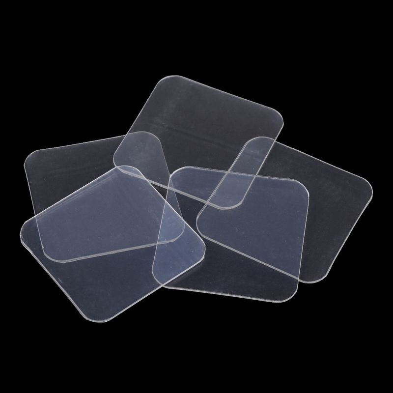 Casa si Gradina - Constructii - Gresie si faianta - Chit si adeziv faianta - Set 5 autocolante nano fata-verso 5.8 x 5.8 cm Crisalida, reutilizabile, Transparente - Infinity.ro