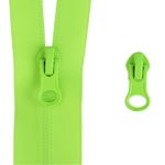 Casa si Gradina - Decoratiuni - DIY - Articole mercerie - Set 5 cursoare metalice pentru fermoar spiralat impermeabil 7 mm Crisalida, Verde neon - Infinity.ro