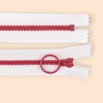 Casa si Gradina - Decoratiuni - DIY - Articole mercerie - Fermoar plastic colorat nedetasabil nr. 5 Crisalida, lungime 20 cm, Alb si rosu - Infinity.ro