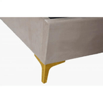 Casa si Gradina - Mobilier - Paturi si accesorii - Paturi - Pat Elegance, 160 x 200 cm, tapitat catifea camel, somiera inclusa - Infinity.ro