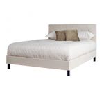 Casa si Gradina - Mobilier - Paturi si accesorii - Paturi - Pat Mali, 160 x 200 cm, tapitat nuanta crem, somiera inclusa - Infinity.ro