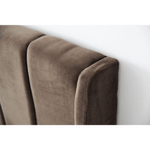 Casa si Gradina - Mobilier - Paturi si accesorii - Paturi - Pat Tossino, 160 x 200 cm, tapitat catifea maro, somiera inclusa - Infinity.ro