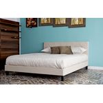 Casa si Gradina - Mobilier - Paturi si accesorii - Paturi - Pat Mali, 160 x 200 cm, tapitat nuanta crem, somiera inclusa - Infinity.ro