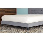 Casa si Gradina - Mobilier - Paturi si accesorii - Paturi - Pat Mali, 160 x 200 cm, tapitat stofa gri, somiera inclusa - Infinity.ro