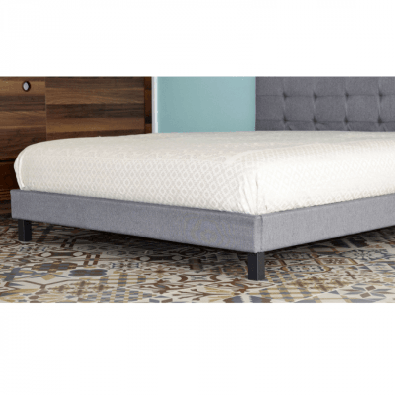 Casa si Gradina - Mobilier - Paturi si accesorii - Paturi - Pat Mali, 160 x 200 cm, tapitat stofa gri, somiera inclusa - Infinity.ro