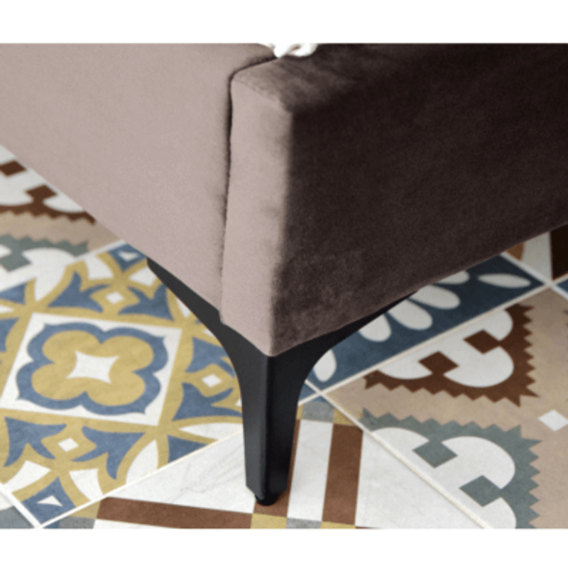 Casa si Gradina - Mobilier - Paturi si accesorii - Paturi - Pat Tossino, 160 x 200 cm, tapitat catifea maro, somiera inclusa - Infinity.ro