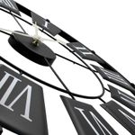 Casa si Gradina - Decoratiuni - Ceasuri - Ceas de perete metalic negru 70 cm - Infinity.ro