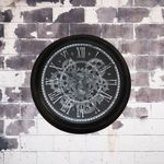 Casa si Gradina - Decoratiuni - Ceasuri - Ceas de perete negru argintiu 34cm - Infinity.ro