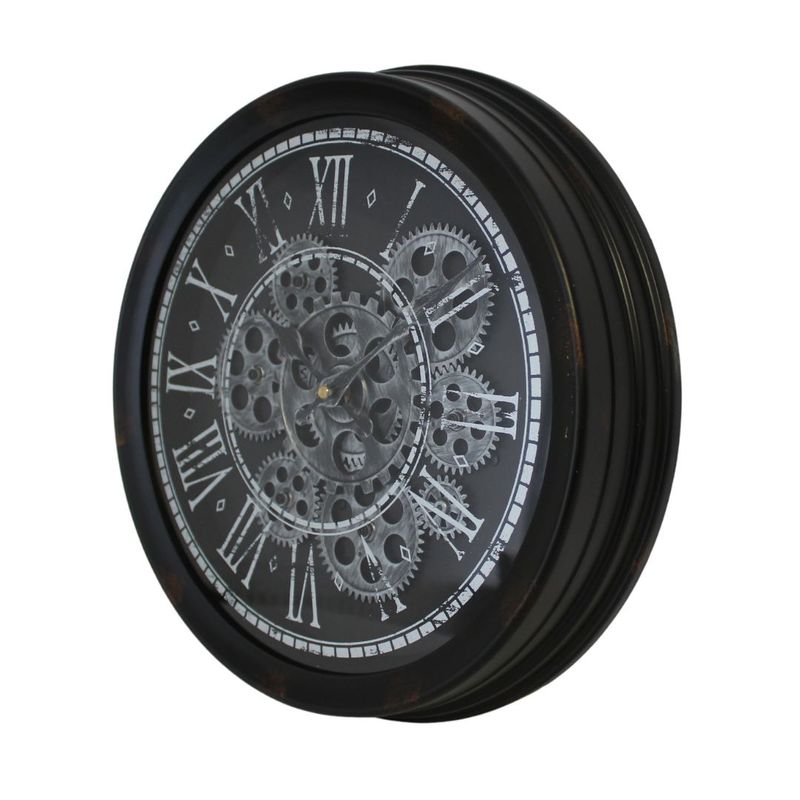 Casa si Gradina - Decoratiuni - Ceasuri - Ceas de perete negru argintiu 34cm - Infinity.ro