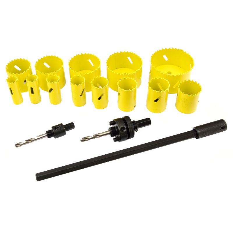Casa si Gradina - Constructii - Scule de mana si unelte - Seturi scule - Set 17 carote pentru metal si lemn 65-80mm, GEKO G39999 - Infinity.ro