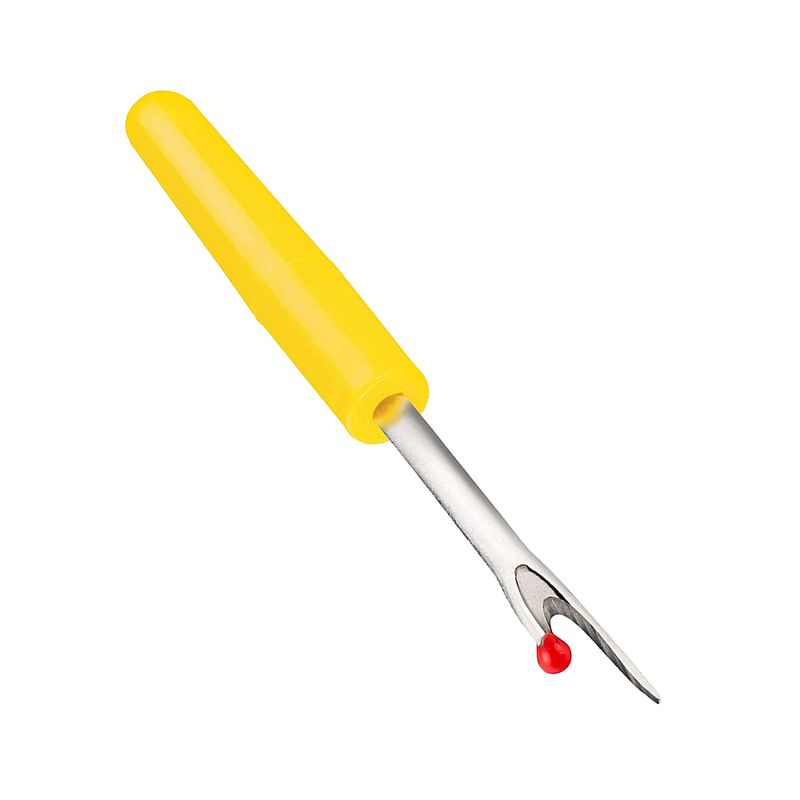 Casa si Gradina - Decoratiuni - DIY - Articole mercerie - Despicator cusaturi mic pentru descusut tivuri, buzunare, nasturi si orice tip de cusatura, maner galben - 110R - Infinity.ro