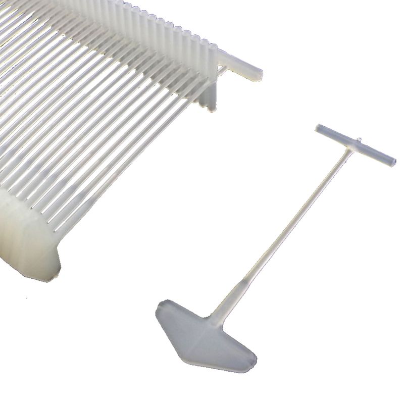 Carti si Birotica - Birotica - Accesorii de birou - Alte accesorii birou - Set conectori plastic pentru pistolul de agatat etichete pentru textile, alb, 5000 buc/cutie, lungime 25mm - Infinity.ro