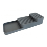 Casa si Gradina - Bucatarie si vesela - Organizare si depozitare bucatarie - Suporturi tacamuri si vase - Organizator sertar pentru cutite, 39x14x7,3cm, culoare Gri ABYZ - Infinity.ro