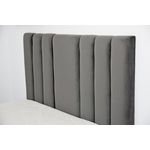 Casa si Gradina - Mobilier - Paturi si accesorii - Paturi - Pat Deja Vu, 160 x 200 cm, tapitat catifea gri, somiera inclusa - Infinity.ro