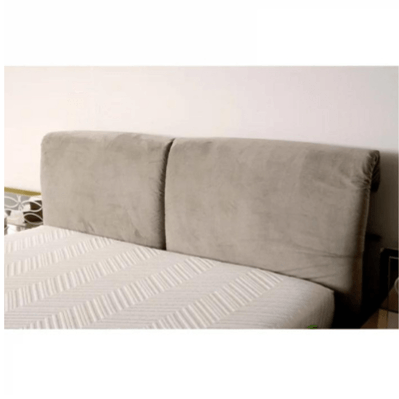 Casa si Gradina - Mobilier - Paturi si accesorii - Paturi - Pat Majestic, 180 x 200 cm, tapitat catifea camel, somiera inclusa - Infinity.ro