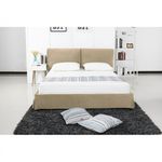 Casa si Gradina - Mobilier - Paturi si accesorii - Paturi - Pat Majestic, 180 x 200 cm, tapitat catifea camel, somiera inclusa - Infinity.ro
