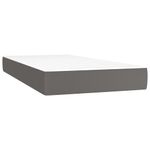Casa si Gradina - Mobilier - Paturi si accesorii - Paturi - Pat box spring cu saltea, gri, 80x200 cm, piele ecologica - Infinity.ro