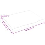 Casa si Gradina - Mobilier - Biblioteci si rafturi - Rafturi - Raft de perete maro deschis 60x50x(2-4) cm lemn stejar tratat - Infinity.ro