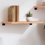Casa si Gradina - Mobilier - Biblioteci si rafturi - Rafturi - Raft de perete maro deschis 60x30x(2-4) cm lemn stejar tratat - Infinity.ro