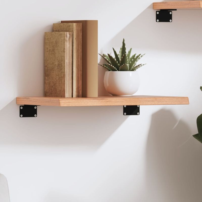 Casa si Gradina - Mobilier - Biblioteci si rafturi - Rafturi - Polita perete maro deschis 40x30x2 cm lemn masiv stejar tratat - Infinity.ro