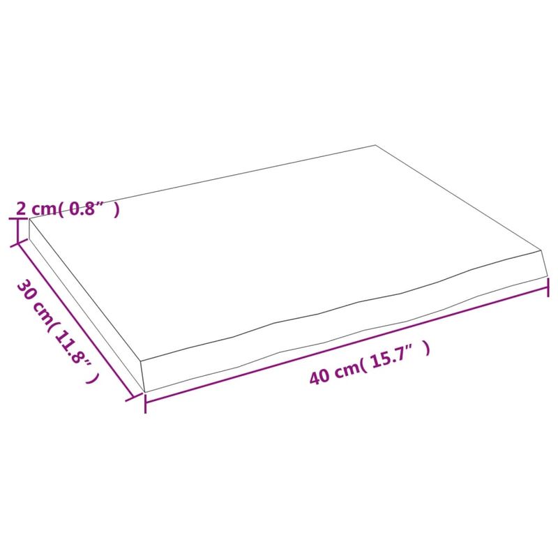 Casa si Gradina - Mobilier - Biblioteci si rafturi - Rafturi - Polita perete maro deschis 40x30x2 cm lemn masiv stejar tratat - Infinity.ro