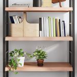 Casa si Gradina - Mobilier - Biblioteci si rafturi - Rafturi - Raft de perete maro deschis 100x40x(2-6) cm lemn stejar tratat - Infinity.ro