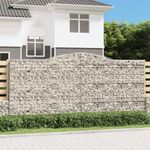 Casa si Gradina - Gradinarit si plante - Plante si ghivece - Ghivece si suporturi - Cosuri gabion arcuite 9 buc, 400x30x180/200 cm, fier galvanizat - Infinity.ro