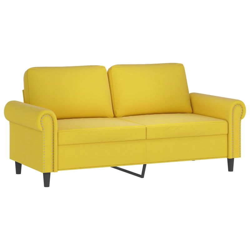 Casa si Gradina - Mobilier - Seturi de mobilier - Seturi living - Set de canapele cu perne, 3 piese, galben, catifea - Infinity.ro