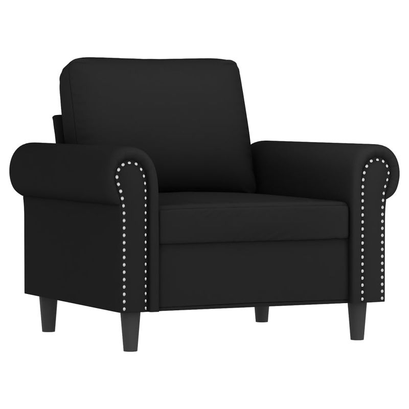 Casa si Gradina - Mobilier - Seturi de mobilier - Seturi living - Set de canapele cu perne, 3 piese, negru, catifea - Infinity.ro