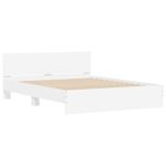 Casa si Gradina - Mobilier - Paturi si accesorii - Paturi - Cadru de pat cu tablie si LED, alb, 160x200 cm - Infinity.ro