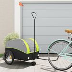 Sport si Outdoor - Ciclism - Accesorii pentru biciclete - Remorci biciclete - Remorca pentru biciclete, negru și verde, 45 kg, fier, mărime 63x126x63 cm - Infinity.ro