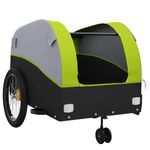 Sport si Outdoor - Ciclism - Accesorii pentru biciclete - Remorci biciclete - Remorca pentru biciclete, negru si verde, 45 kg, fier - Infinity.ro