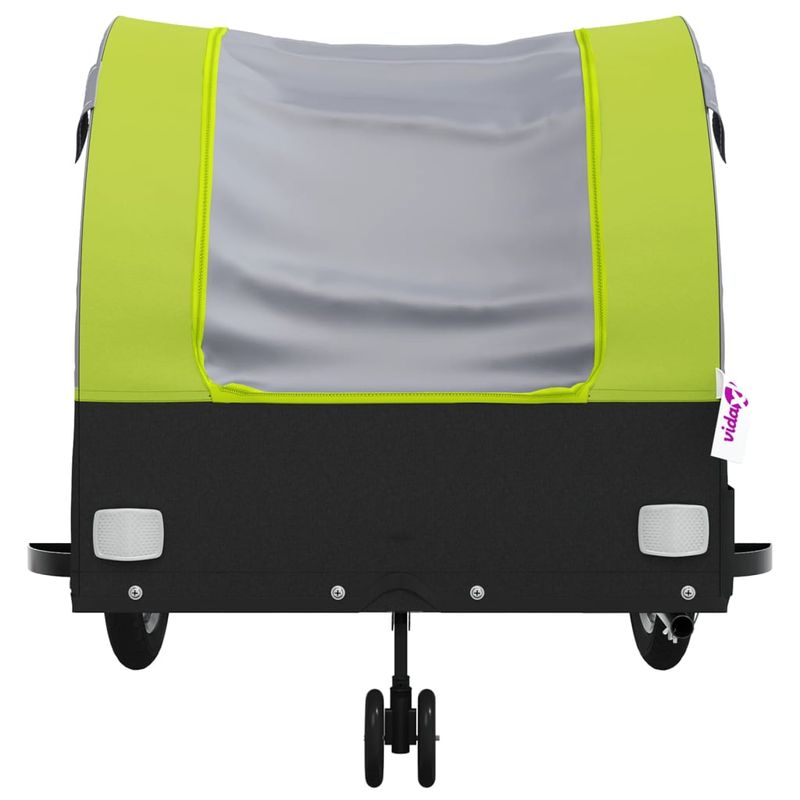 Sport si Outdoor - Ciclism - Accesorii pentru biciclete - Remorci biciclete - Remorca pentru biciclete, negru și verde, 45 kg, fier, mărime 63x126x63 cm - Infinity.ro