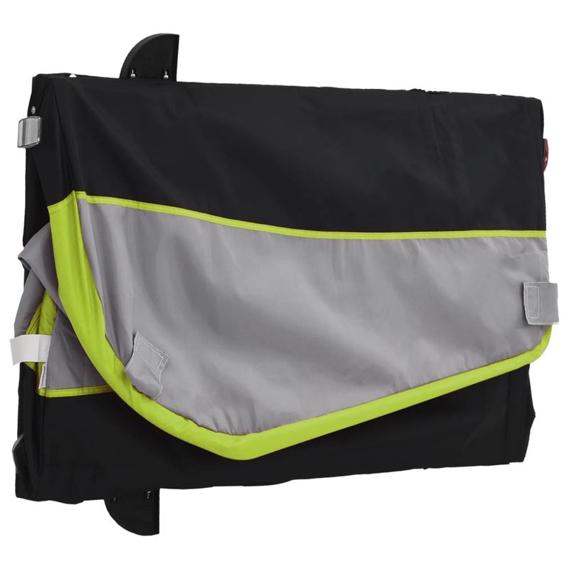 Sport si Outdoor - Ciclism - Accesorii pentru biciclete - Remorci biciclete - Remorca pentru biciclete, negru și verde, 45 kg, fier, mărime 63x126x63 cm - Infinity.ro