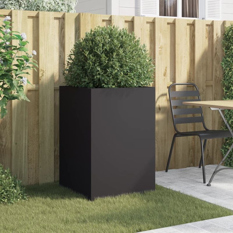 Casa si Gradina - Gradinarit si plante - Plante si ghivece - Ghivece si suporturi - Jardiniera, negru, 52x48x75 cm, otel laminat la rece - Infinity.ro