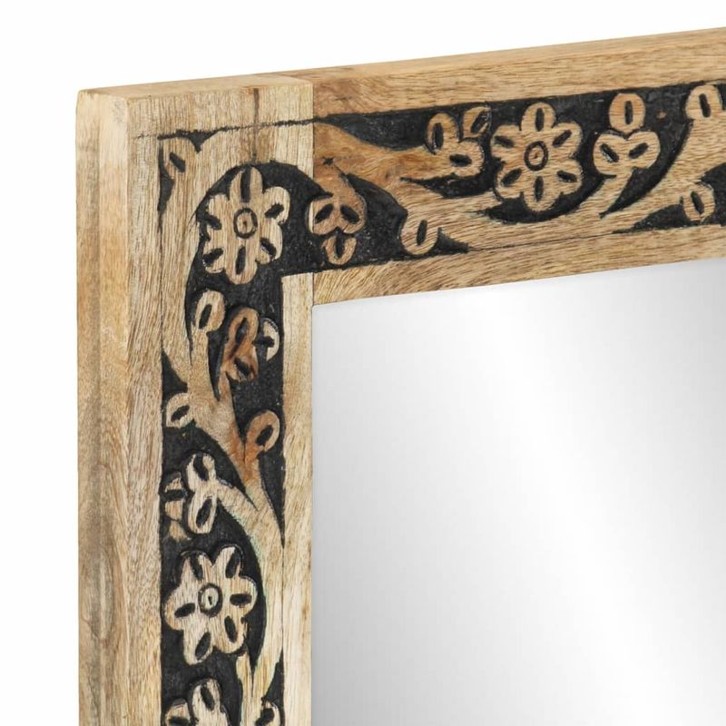 Casa si Gradina - Decoratiuni - Oglinzi - Oglinda de baie, 50x70x2,5 cm, lemn masiv de mango si sticla - Infinity.ro
