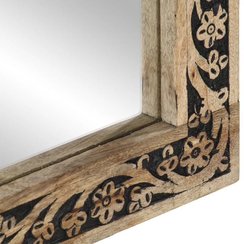 Casa si Gradina - Decoratiuni - Oglinzi - Oglinda de baie, 50x70x2,5 cm, lemn masiv de mango si sticla - Infinity.ro