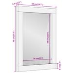 Casa si Gradina - Decoratiuni - Oglinzi - Oglinda de baie, 50x70x2,5 cm, lemn masiv de mango si sticla - Infinity.ro