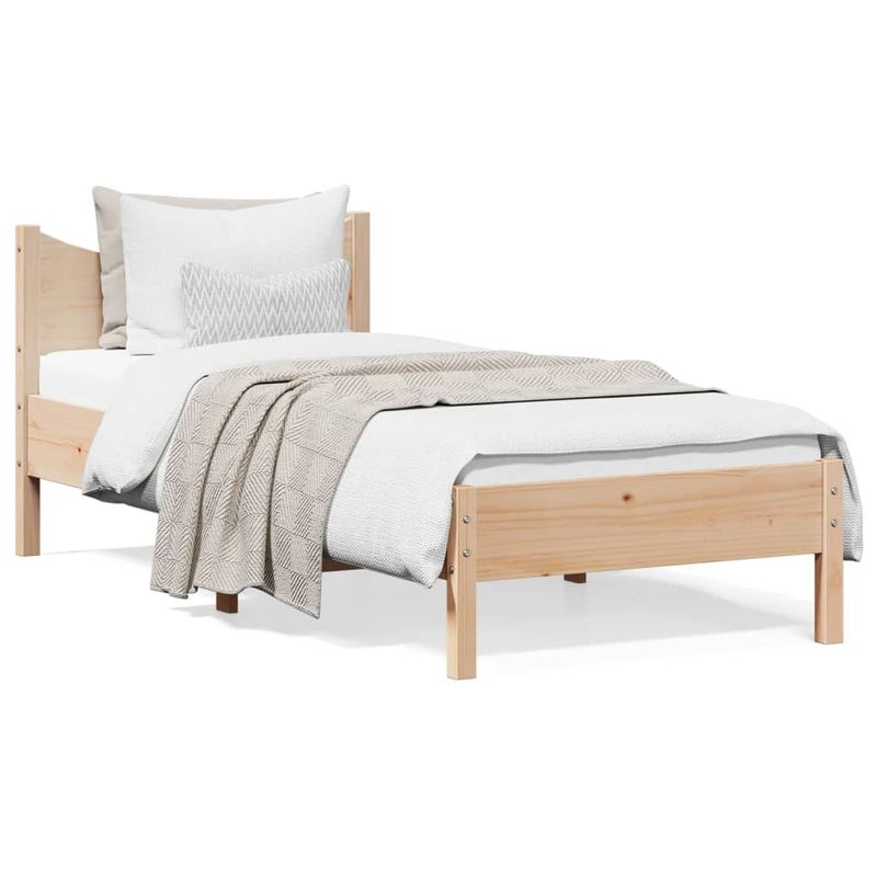 Casa si Gradina - Mobilier - Paturi si accesorii - Paturi - Cadru de pat, 75x190 cm, lemn masiv de pin - Infinity.ro