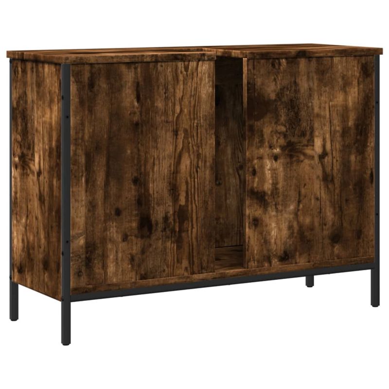 Casa si Gradina - Mobilier - Mobilier baie - Corpuri baie - Dulap chiuveta baie, stejar fumuriu, 80x30x60 cm lemn prelucrat - Infinity.ro