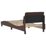 Casa si Gradina - Mobilier - Paturi si accesorii - Paturi - Cadru de pat cu tablie, maro, 90x200 cm, piele ecologica - Infinity.ro