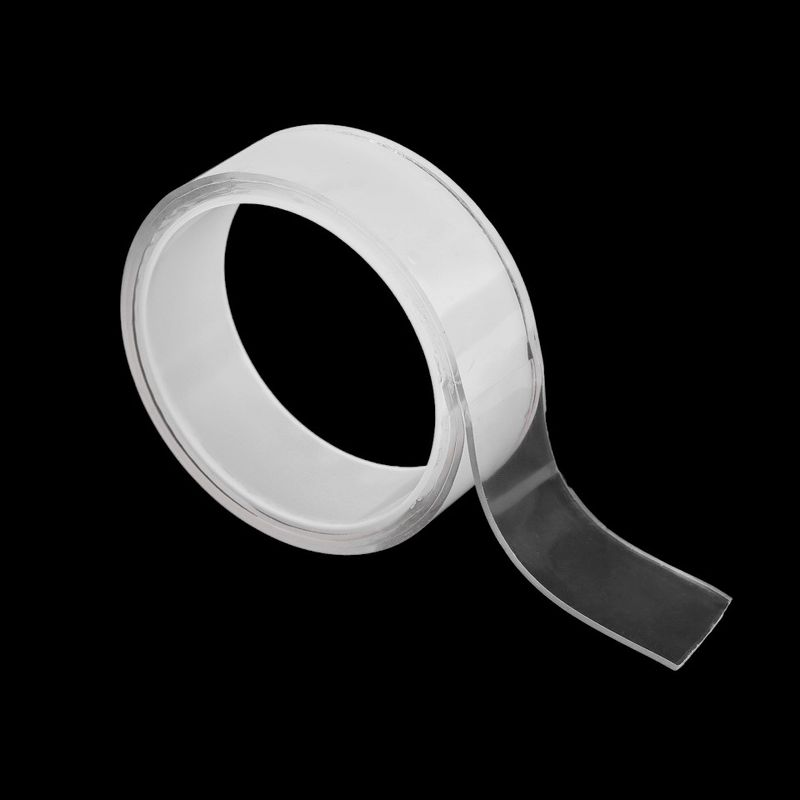 Casa si Gradina - Constructii - Materiale constructii - Silicon, spume si solutii tehnice - Banda nano dublu adeziva Crisalida, autocolant siliconic, reutilizabila si impermeabila, latime 3 cm, Transparenta - Infinity.ro