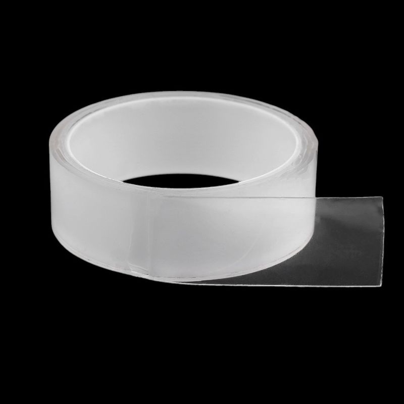 Casa si Gradina - Constructii - Materiale constructii - Silicon, spume si solutii tehnice - Banda nano dublu adeziva Crisalida, autocolant siliconic, reutilizabila si impermeabila, latime 3 cm, Transparenta - Infinity.ro